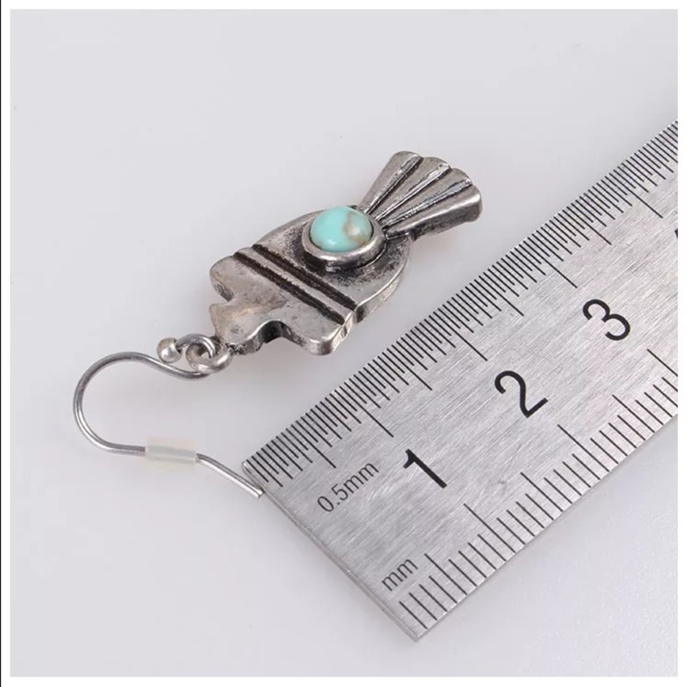 Lucky Brand Silvertone Native Bird Earrings - Picture 3 of 8